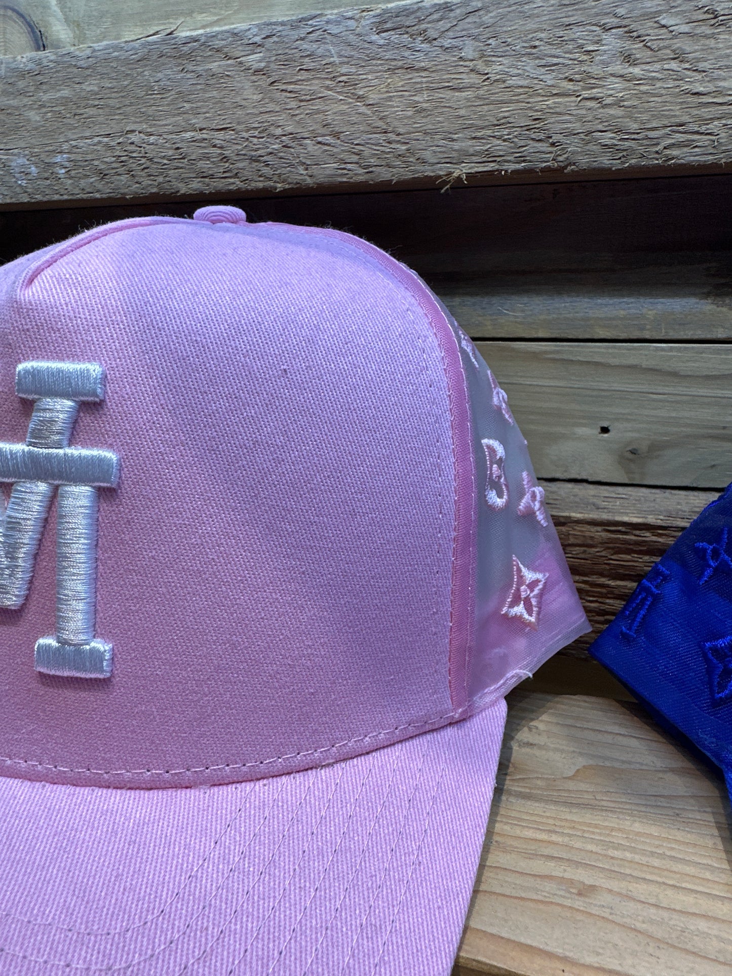 KTH LA Monogram Mesh Snapback Pink