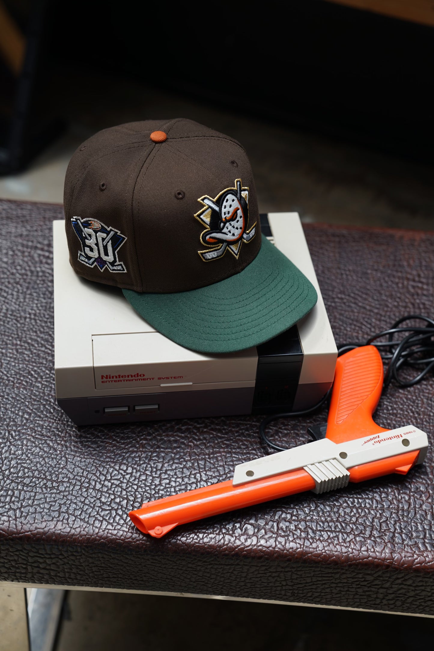 New Era Anaheim Ducks "Duck Hunt" 59fifty Fitted Hat Brown/Green