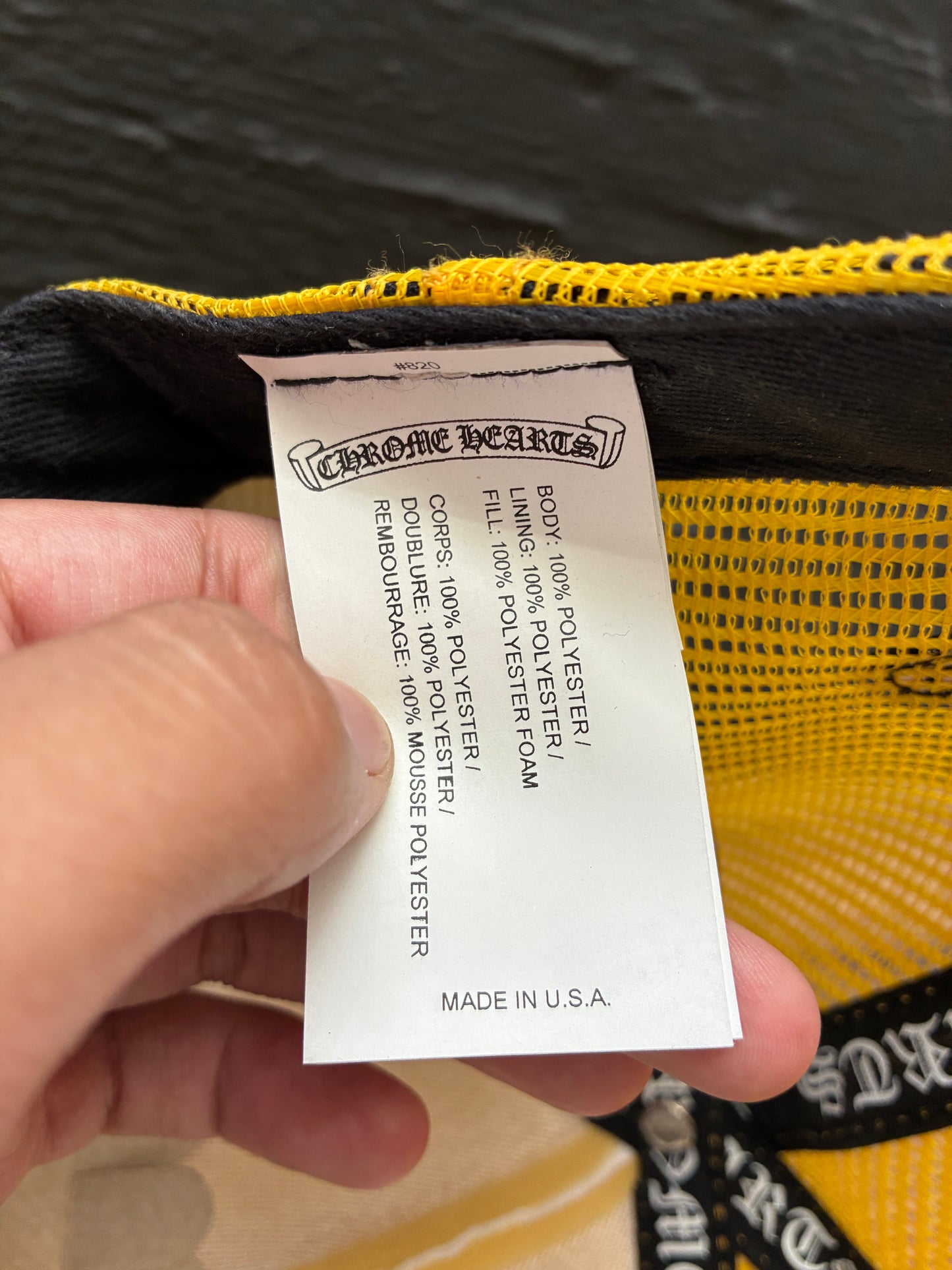 Chrome Hearts Custom King Taco x La Sainte Air Trucker Hat Yellow