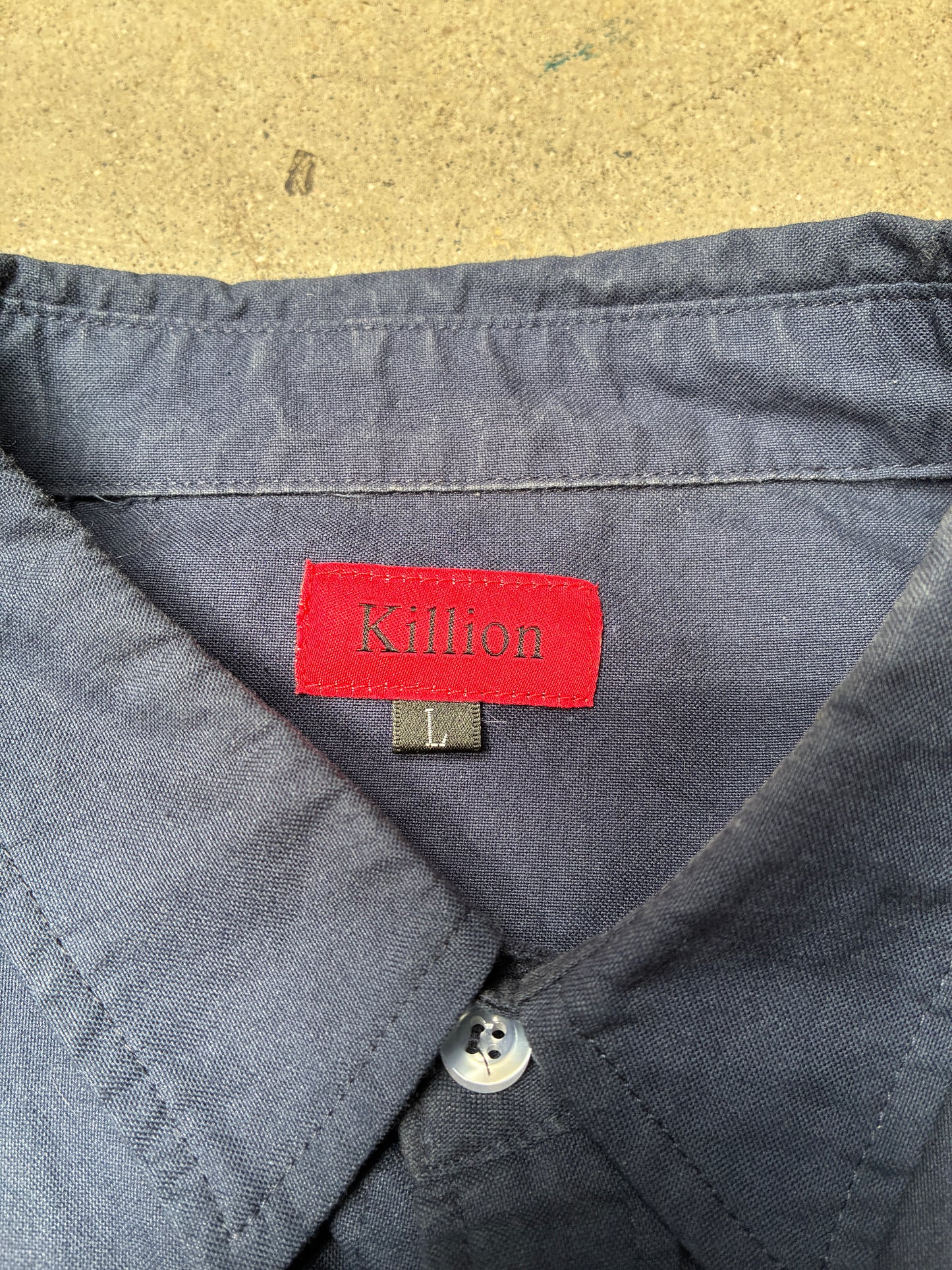 Killion Button Up Shirt Navy (Large) (Pre-Owned)