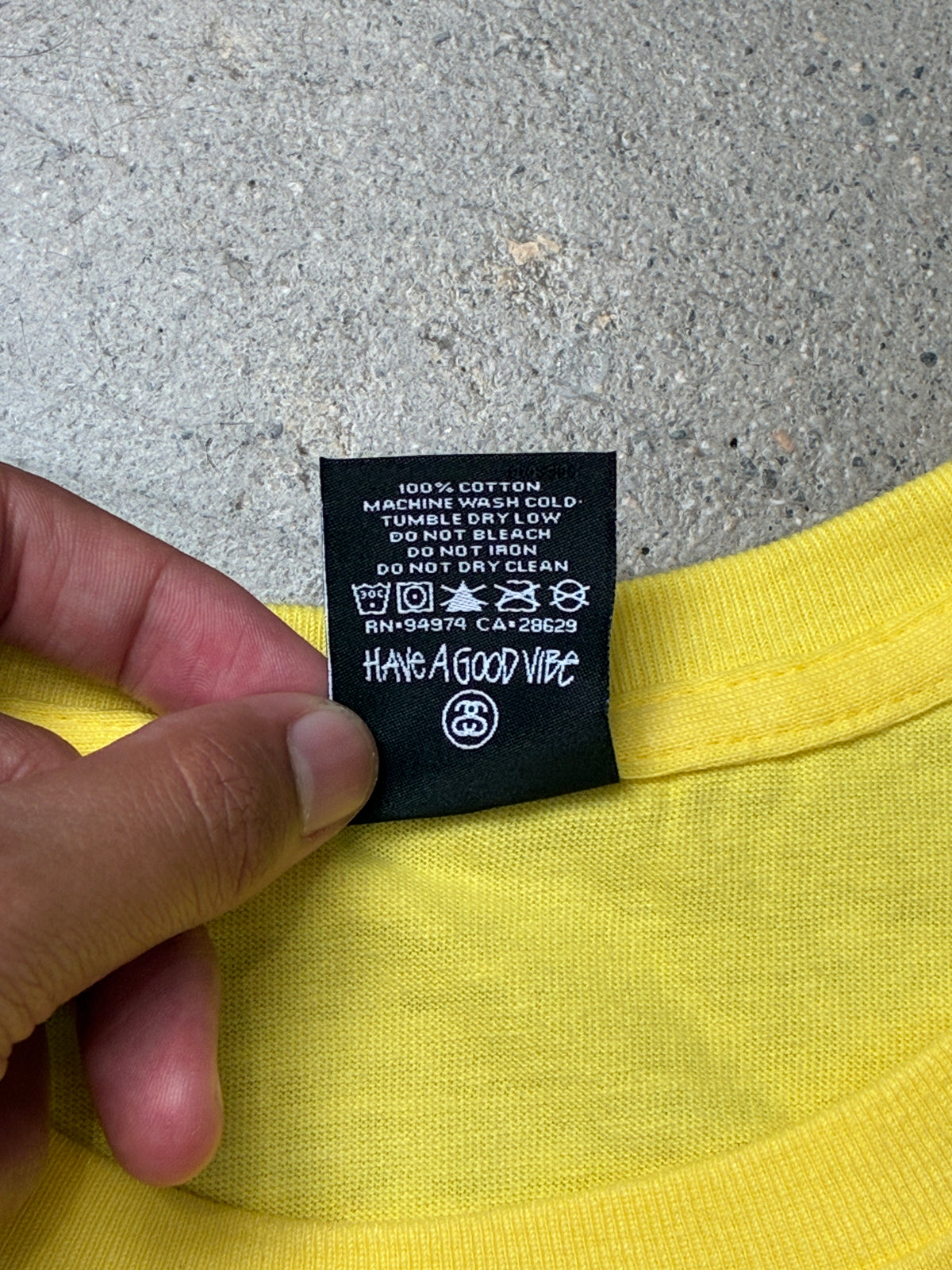 Stussy One Love T-Shirt Yellow Large