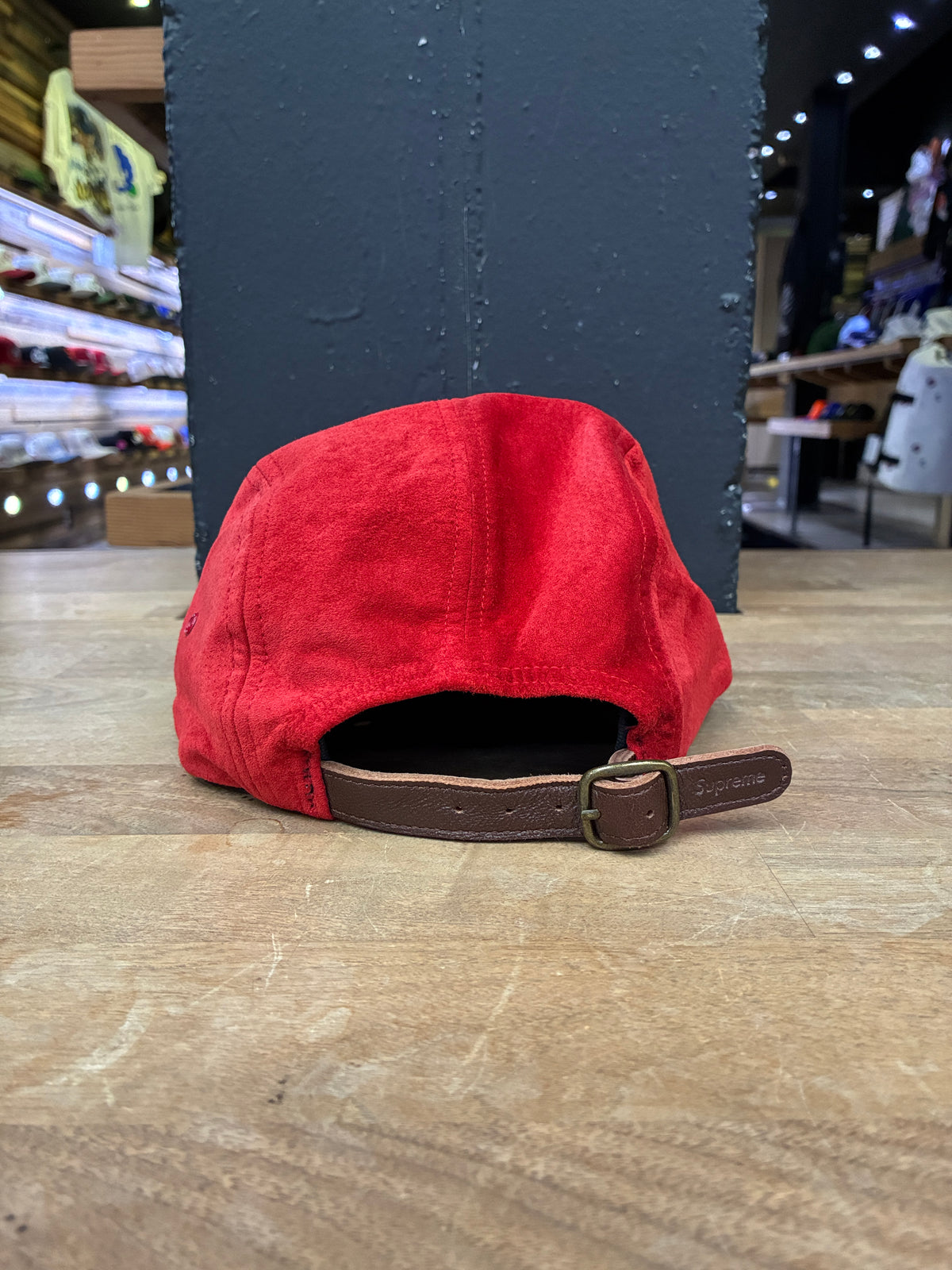 Supreme Suede Camp Cap SS18 Red (Pre-owned)