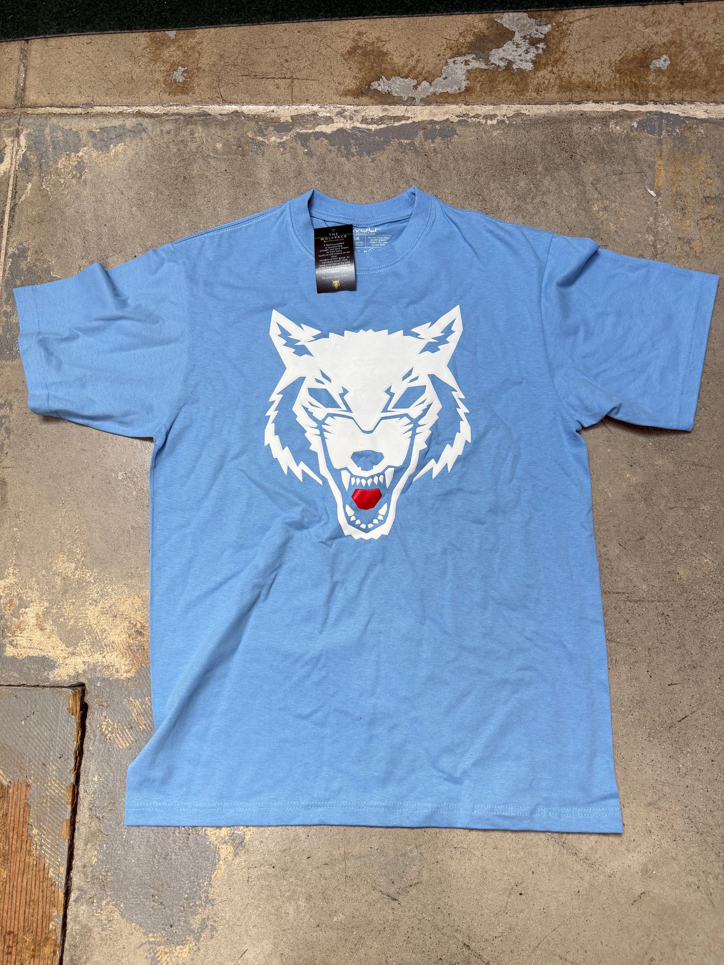 Wolf Collection Wolf Logo T-Shirt Baby Blue