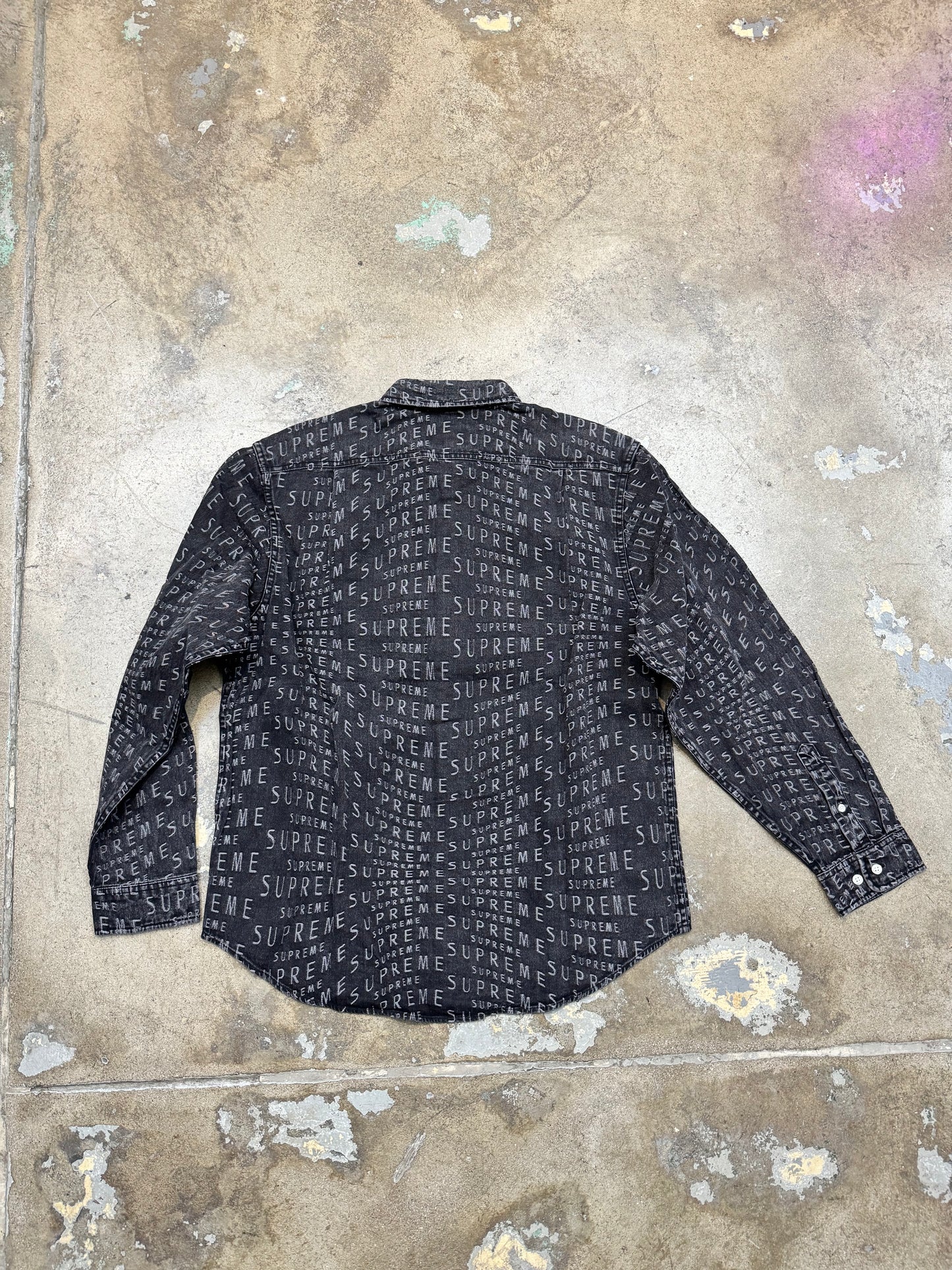 Supreme AOP Button up Denim Black M