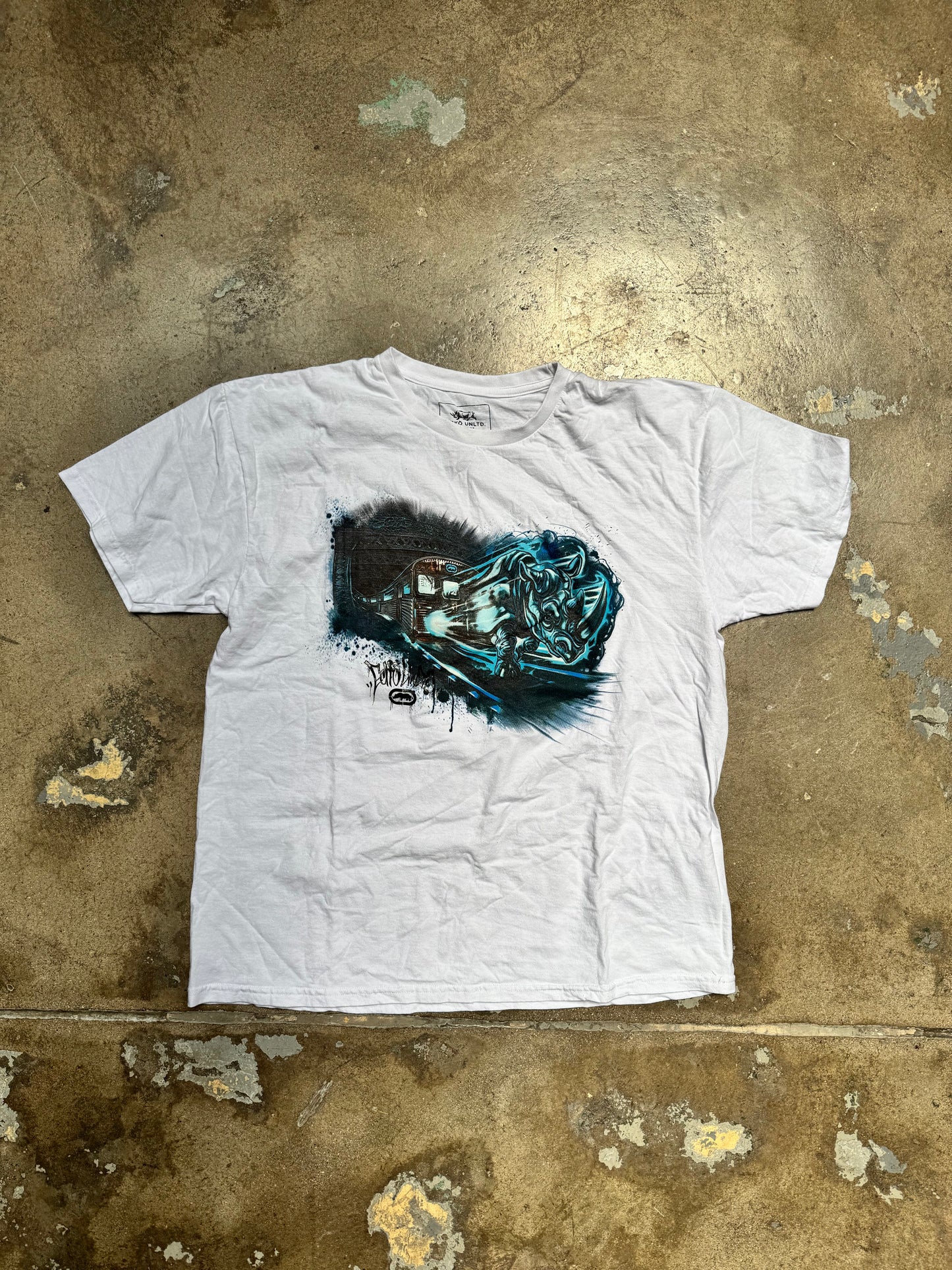 Ecko Unltd Rhino Train T Shirt White XL