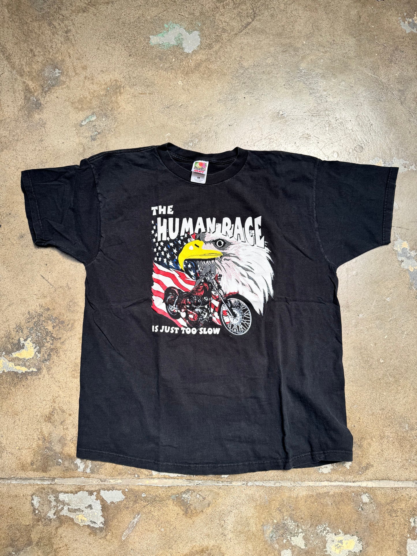 Hobans Cycle Shop "The Human Race" Black T Shirt XL