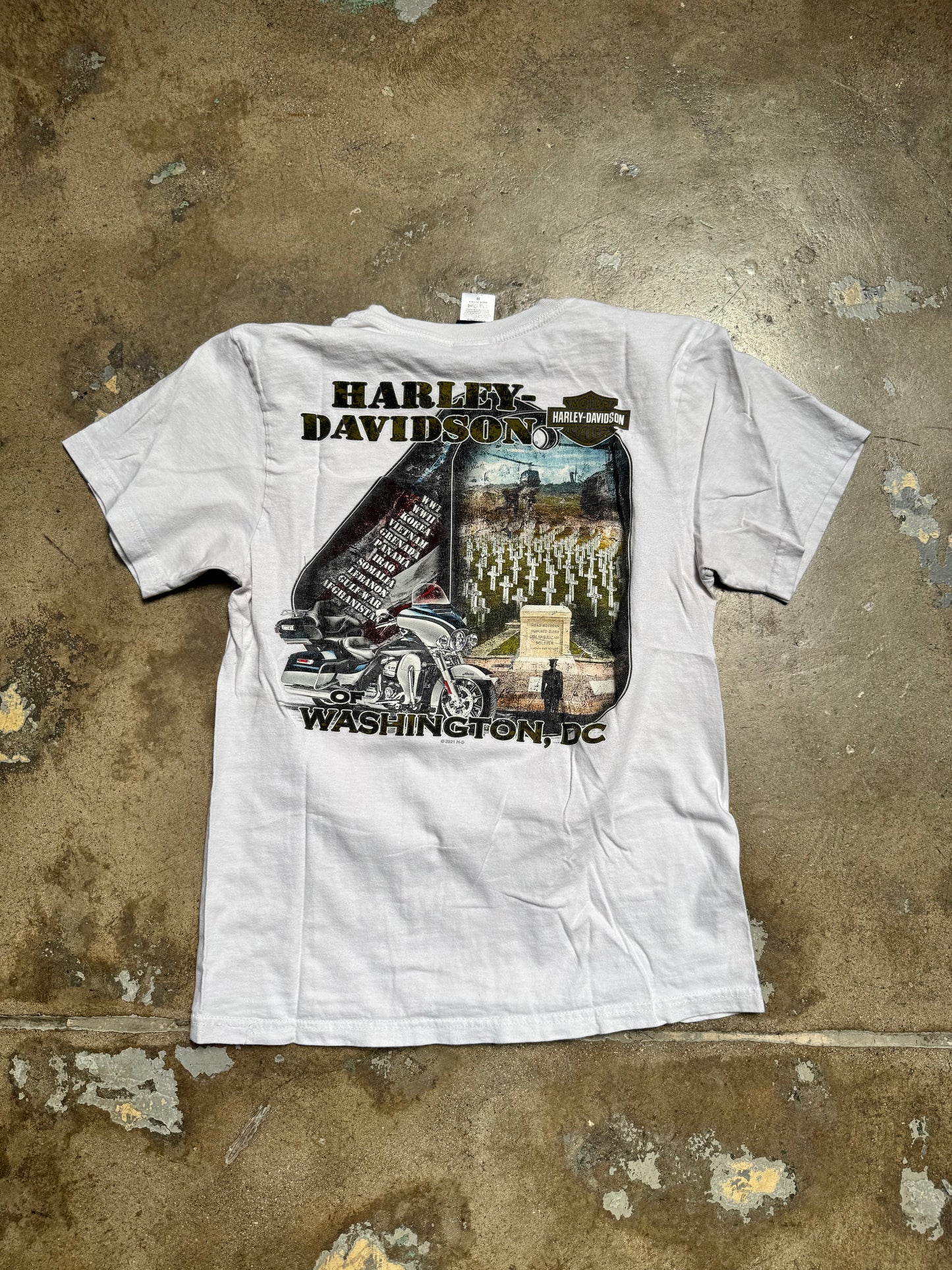 Harley Davidson Washington,DC White T Shirt M