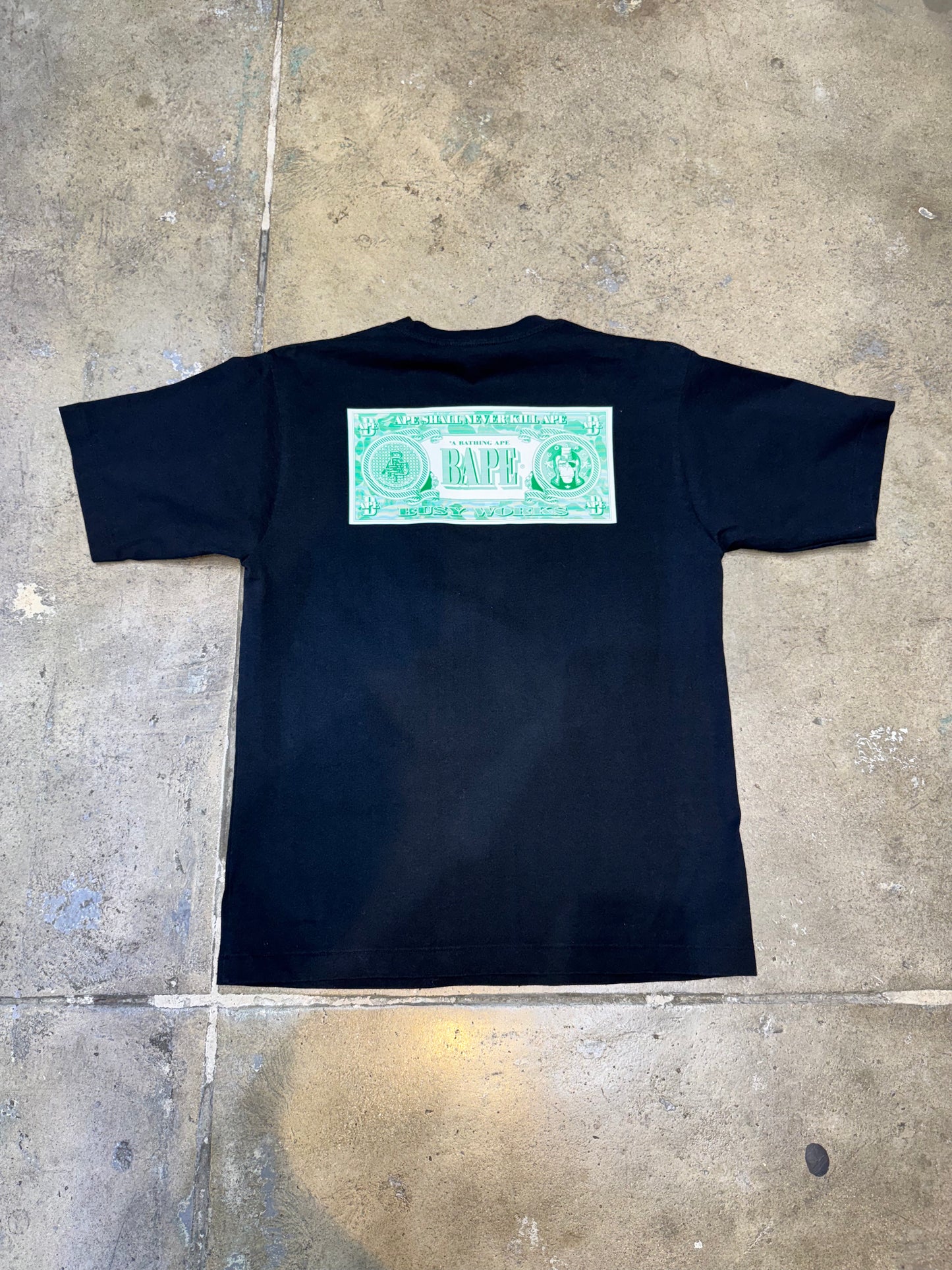 Bape Busy Works Dollar T Shirt Black S