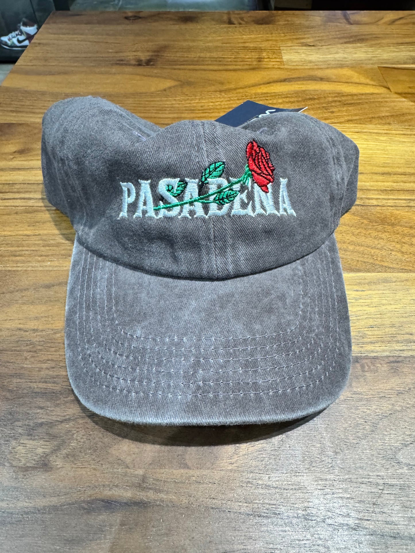 Wolf Collection Pasadena Rose Dad Hat Washed Brown