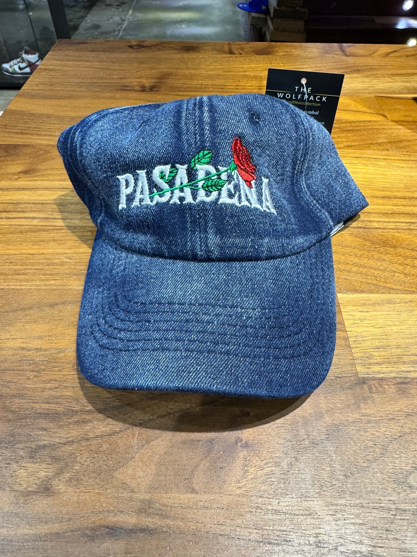 Wolf Collection Pasadena Rose Dad Hat Dark Denim