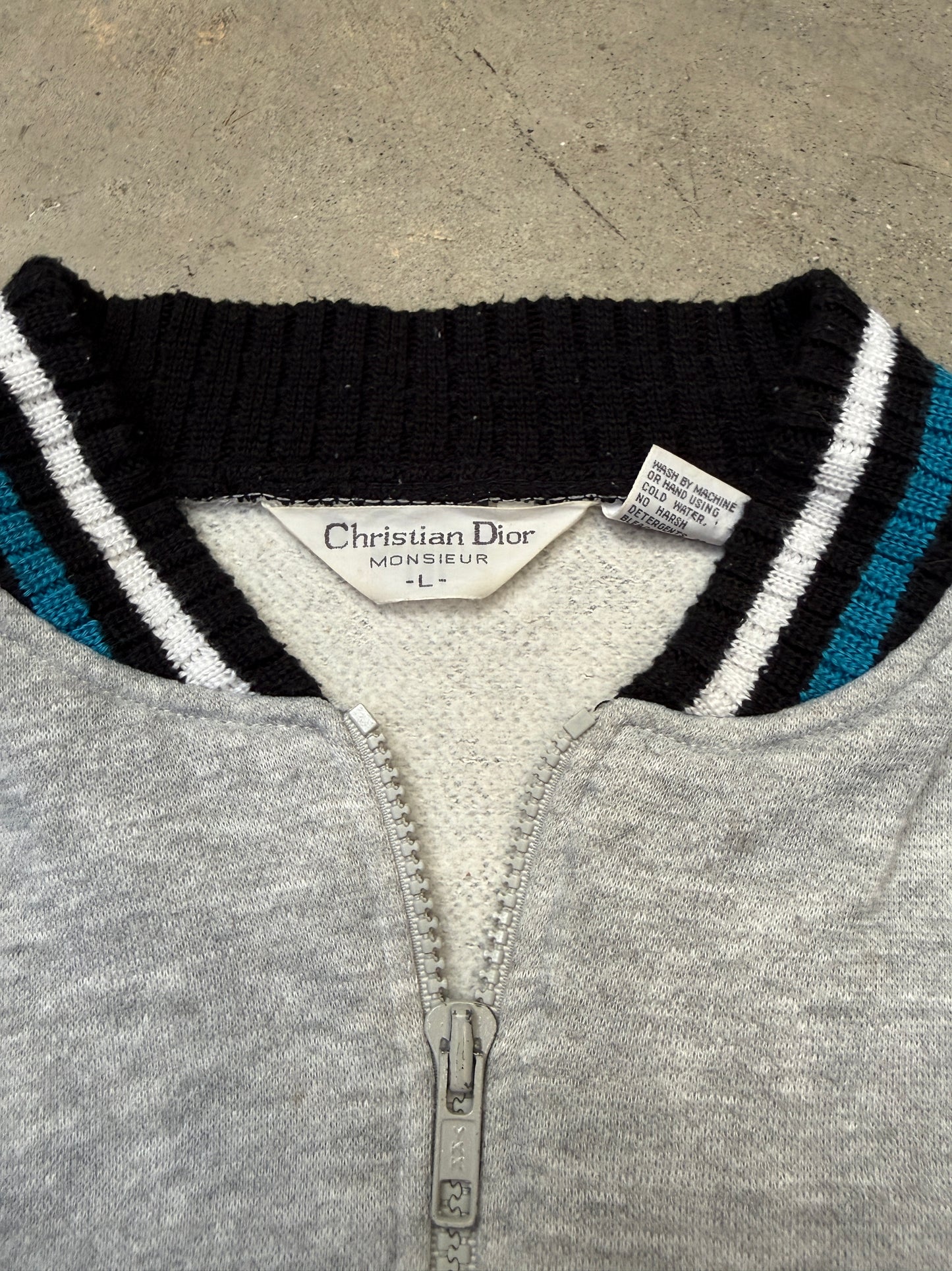 Christian Dior Monsieur Track Jacket Grey/Black/Blue Large (Pre-Owned)