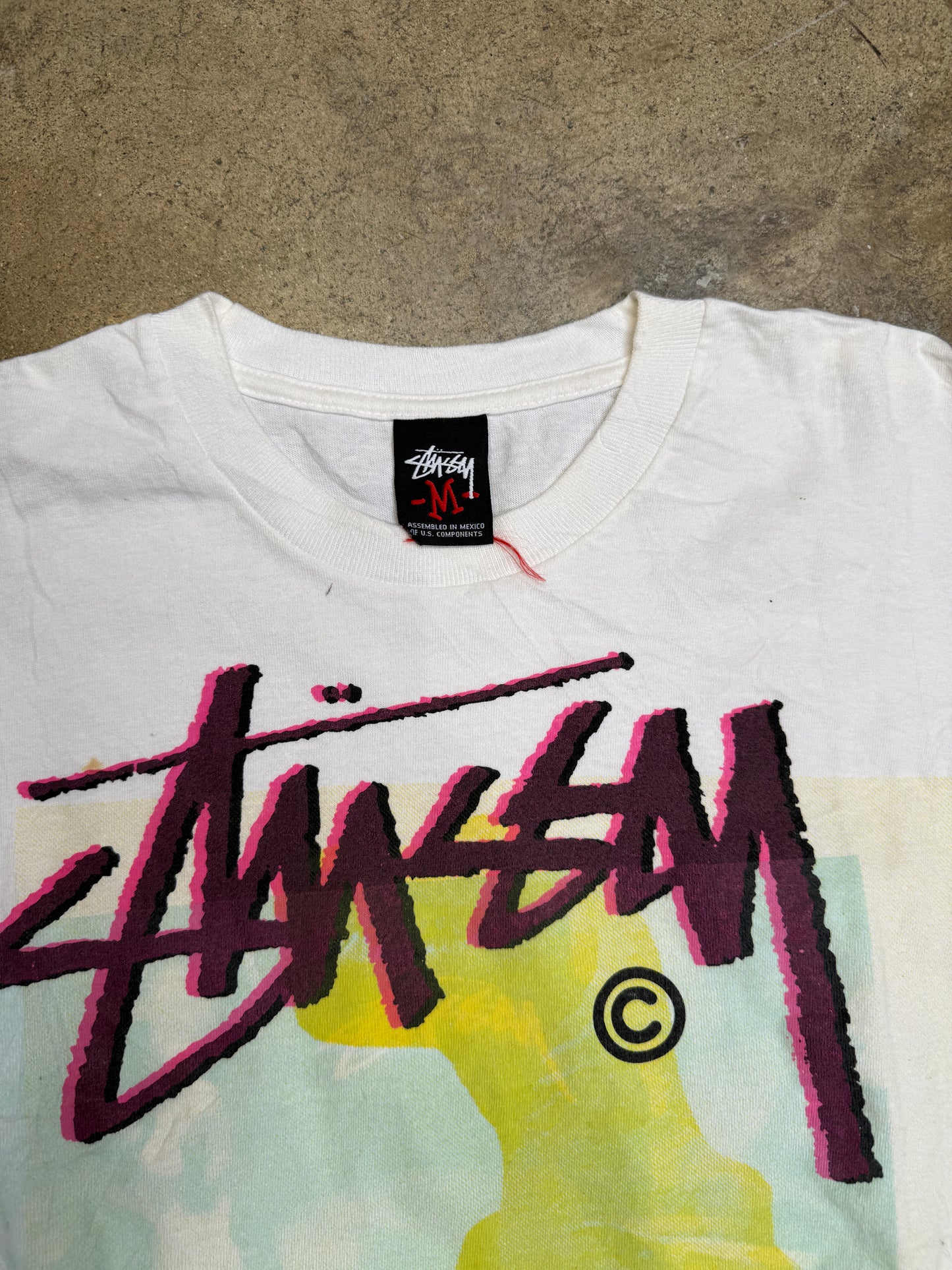 Vintage Stussy Increase the Peace White Medium (Pre-Owned