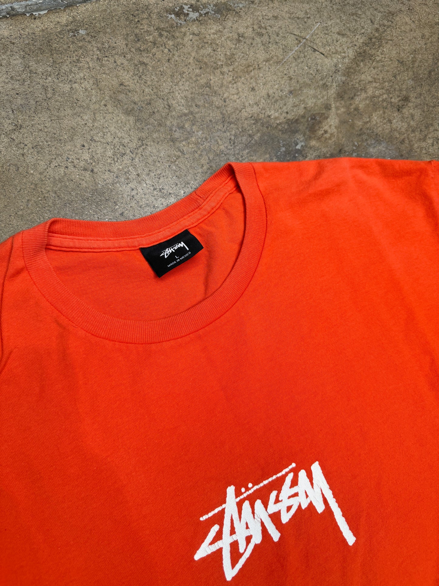 Vintage Stussy Center Logo Orange Large (Pre-Owned)