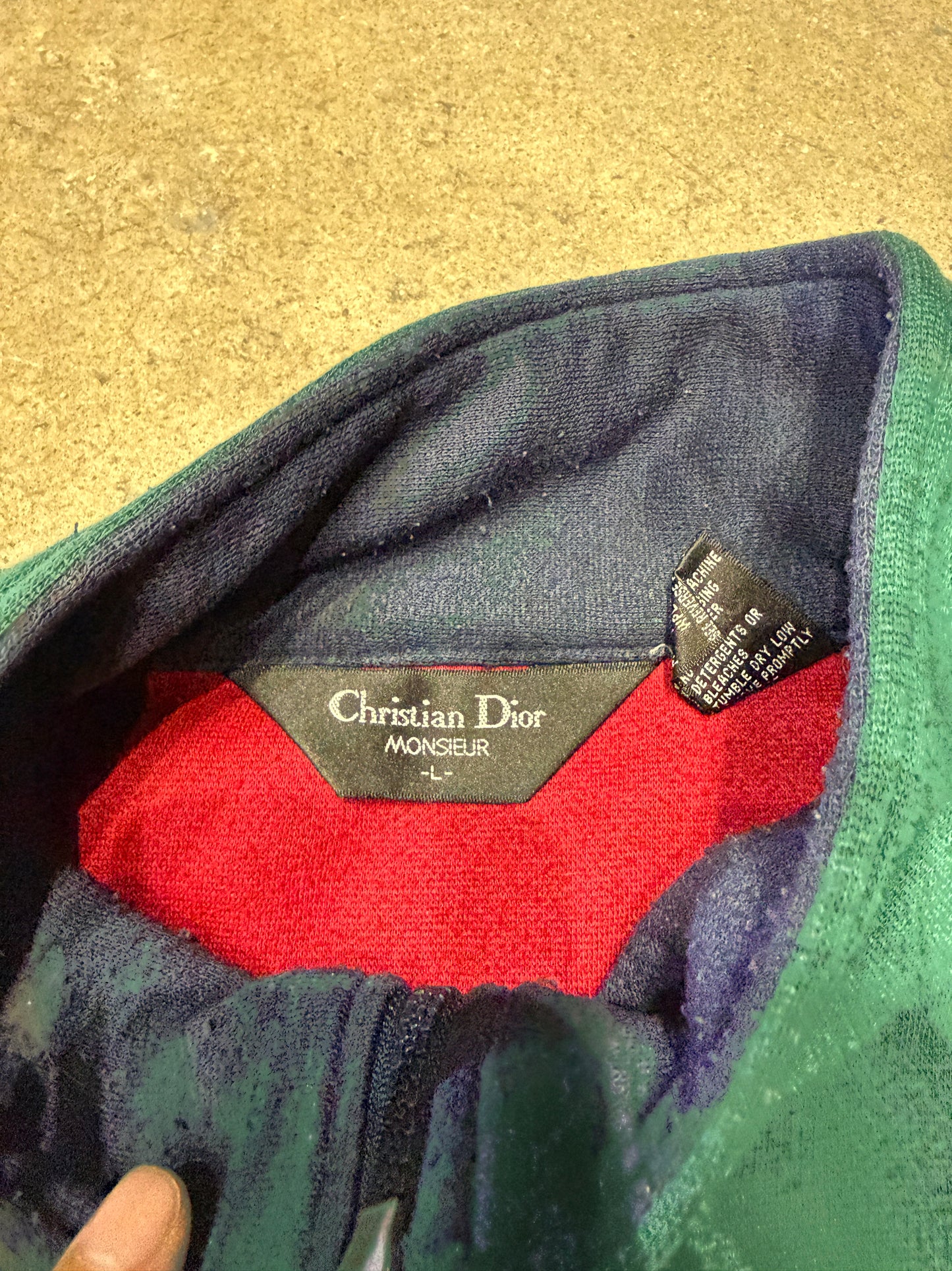 Christian Dior Monsieur Track Jacket Green/Red/White/Navy (Pre-Owned)