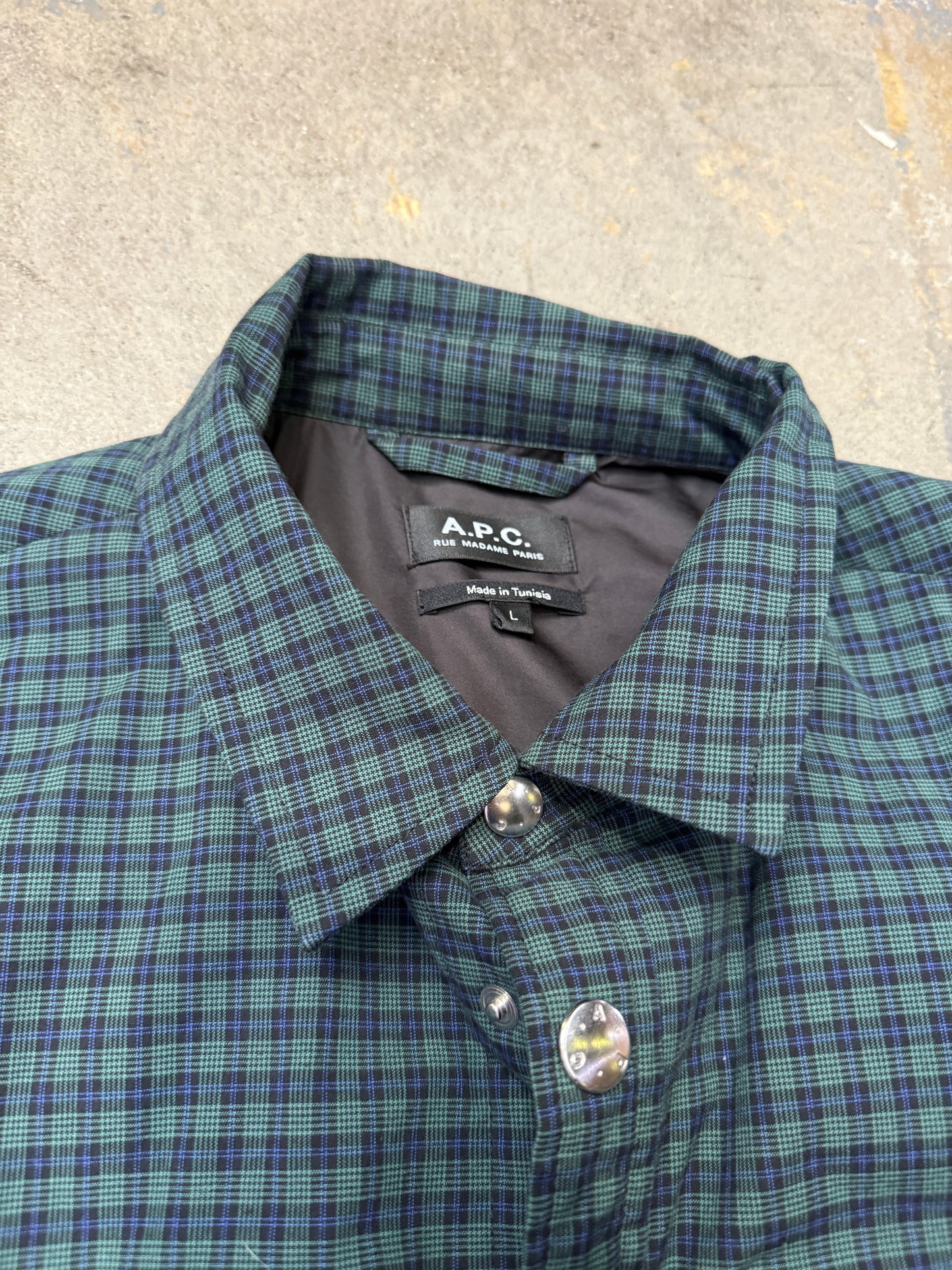APC. Sammy Jacket Plaid Green Large (Pre-Owned)