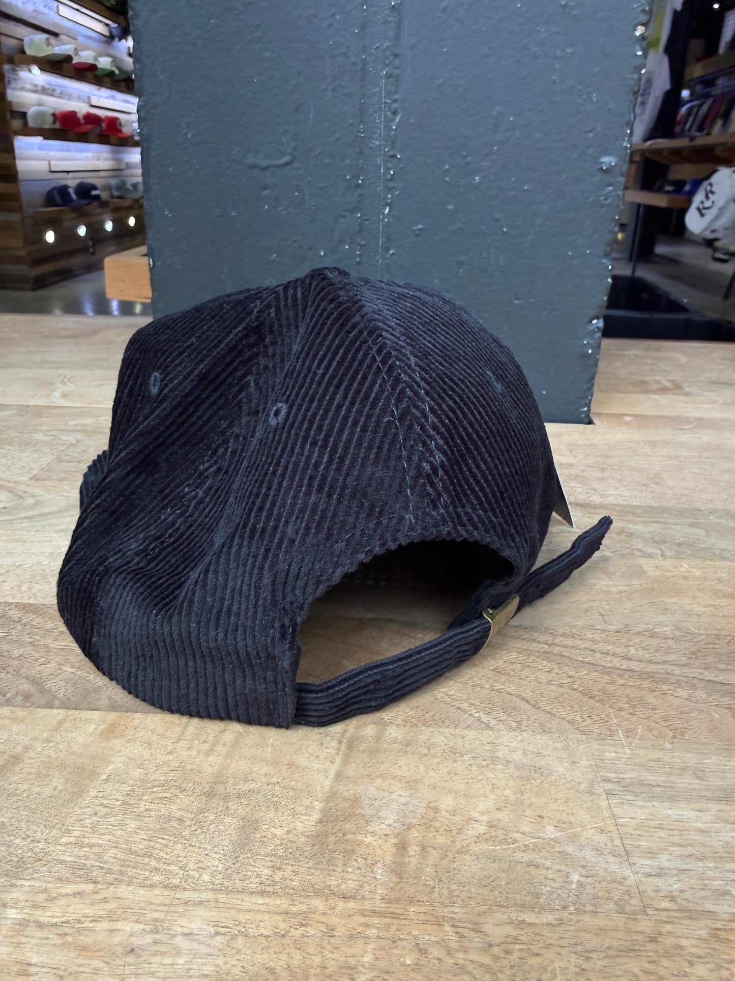 Wolf Collection Pasadena Rose Club Patch Corduroy Strapback Black