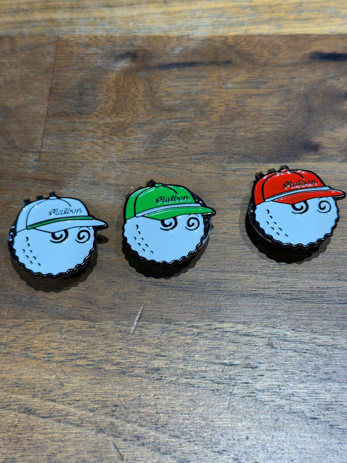 Malbon Golf Ball Markers with Clips