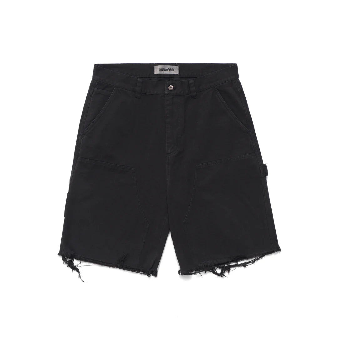 Metalwood Cut Off Carpenter Shorts Black 34