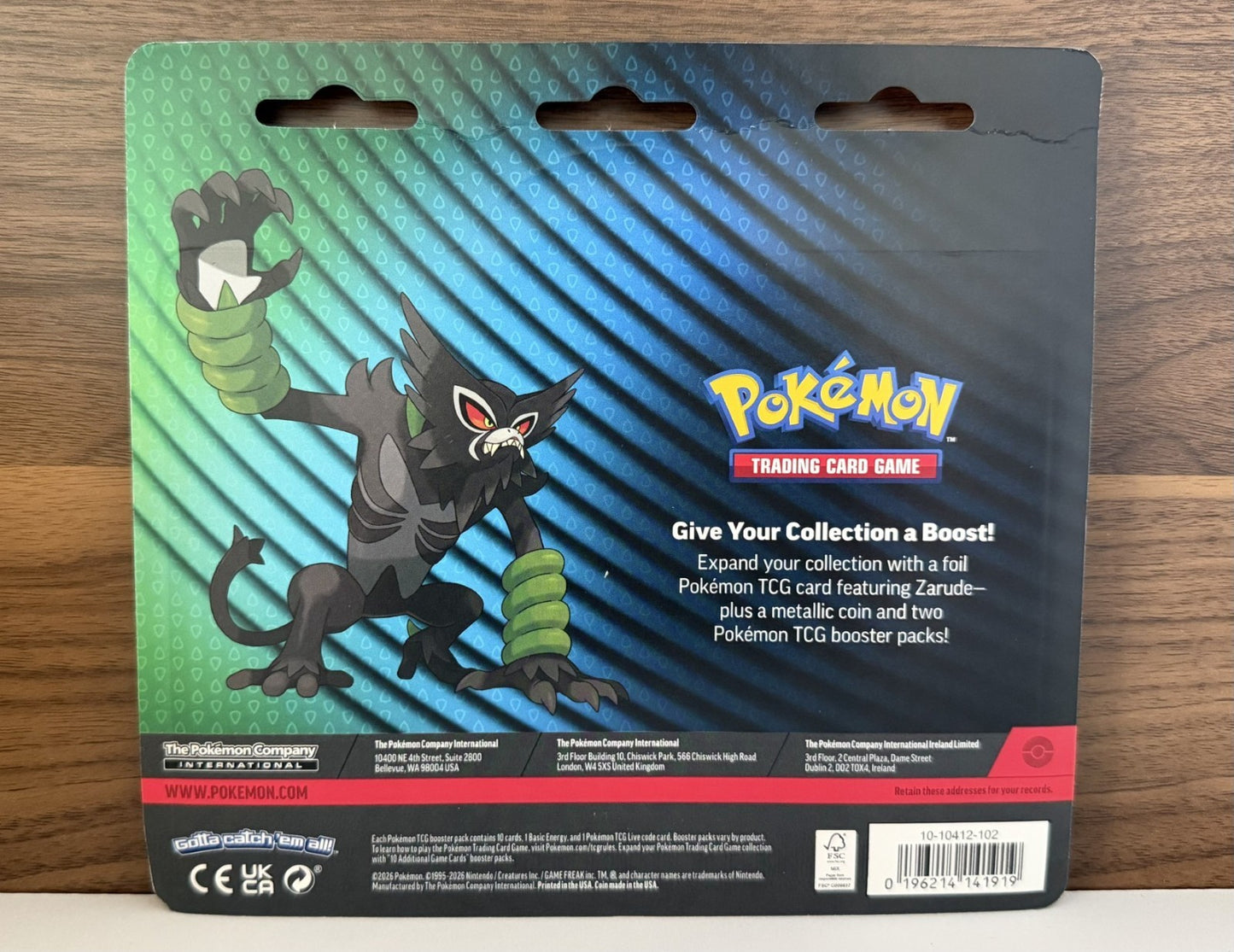 Pokemon Zarude Pitch Black Chaos Rising 2-Pack Blister