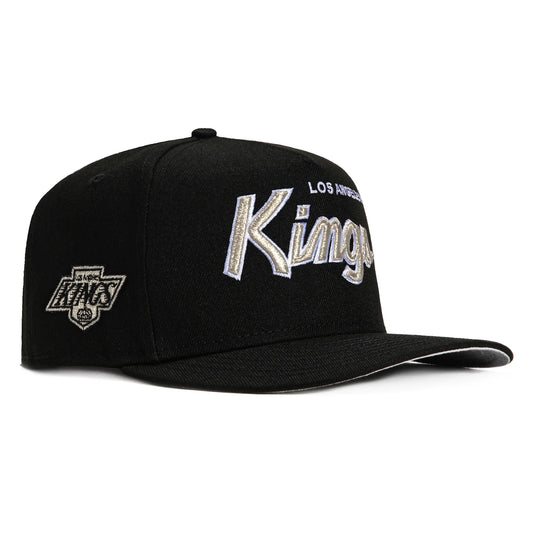 New Era Los Angeles Kings Script Logo 9Fifty A-Frame Snapback Black