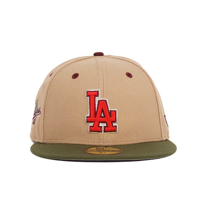 New Era Los Angeles Dodgers 59Fifty 1988 World Series Patch Camel/Rifle Green