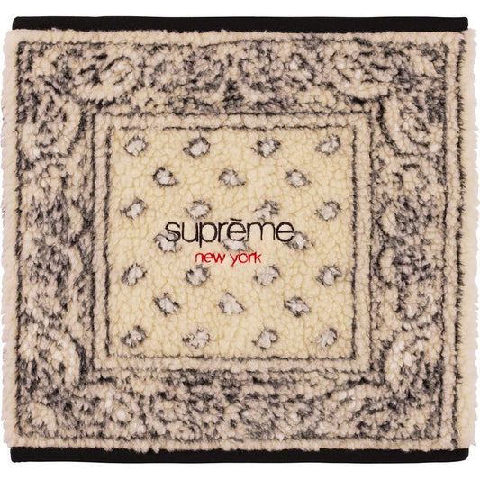 Supreme Bandana Fleece Neck Gaiter Tan