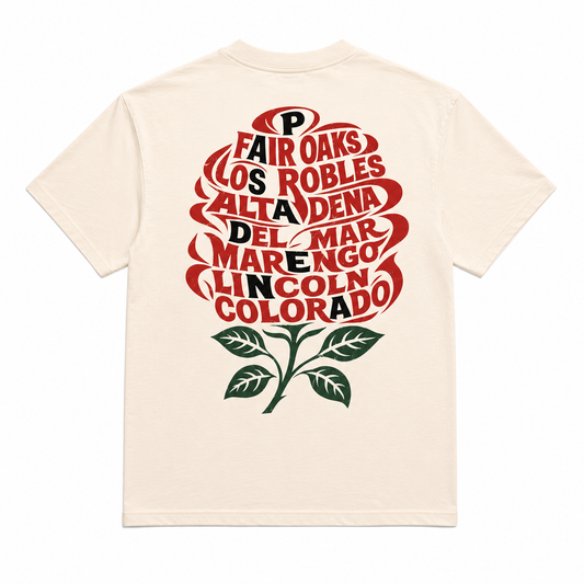 Wolf Collection Pasadena Streets Rose T-Shirt Cream