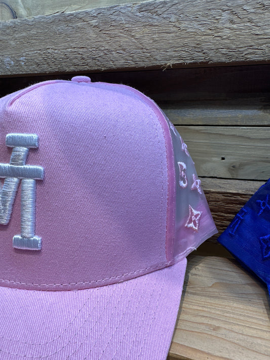KTH LA Monogram Mesh Snapback Pink