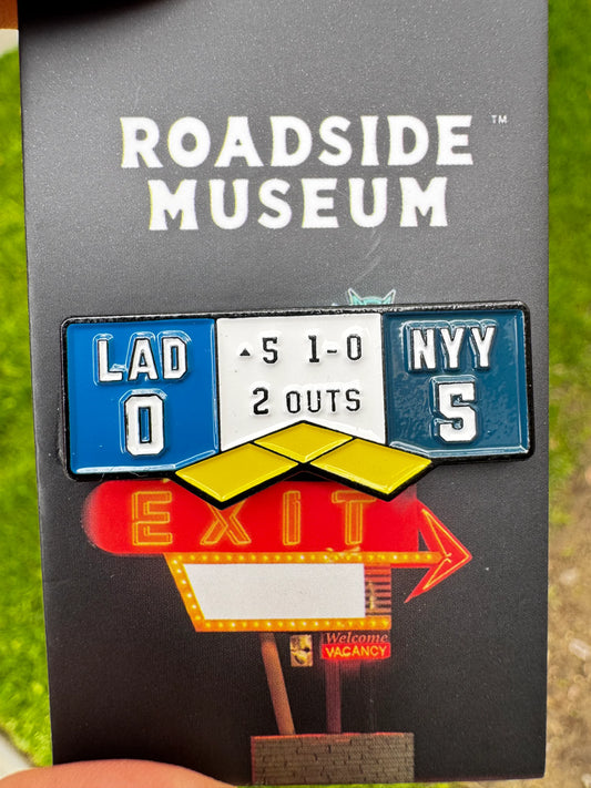 Roadside Museum Dodgers Game 5 Pin