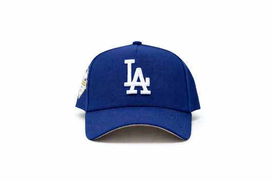 New Era LA Dodgers 2025 World Champions 940 A-Frame Snapback Royal Blue