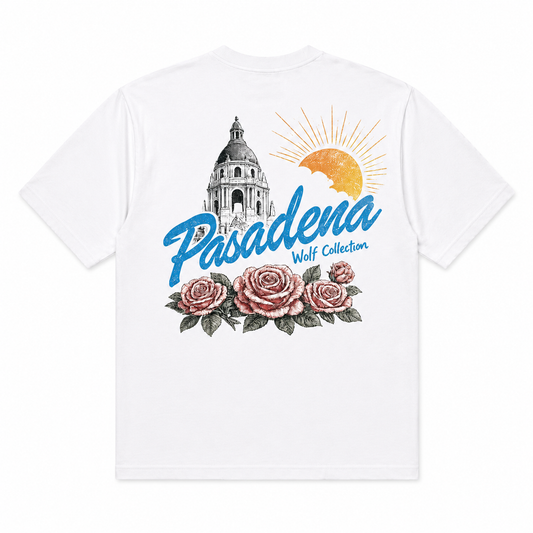 Wolf Collection Pasadena Rose Sunrise T-Shirt White