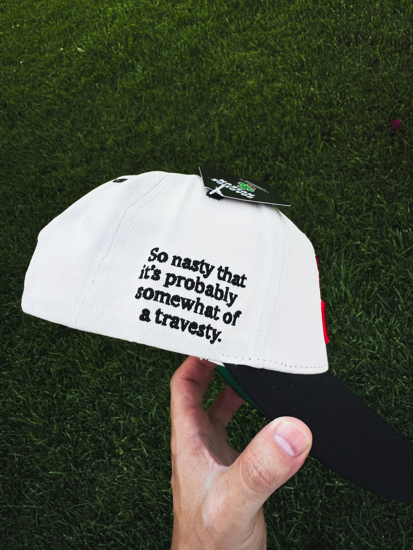 Roadside Museum ALL CAPS Snapback Cream/Black