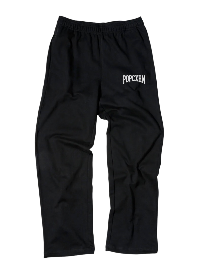 Popcxrn Logo Sweatpants Black