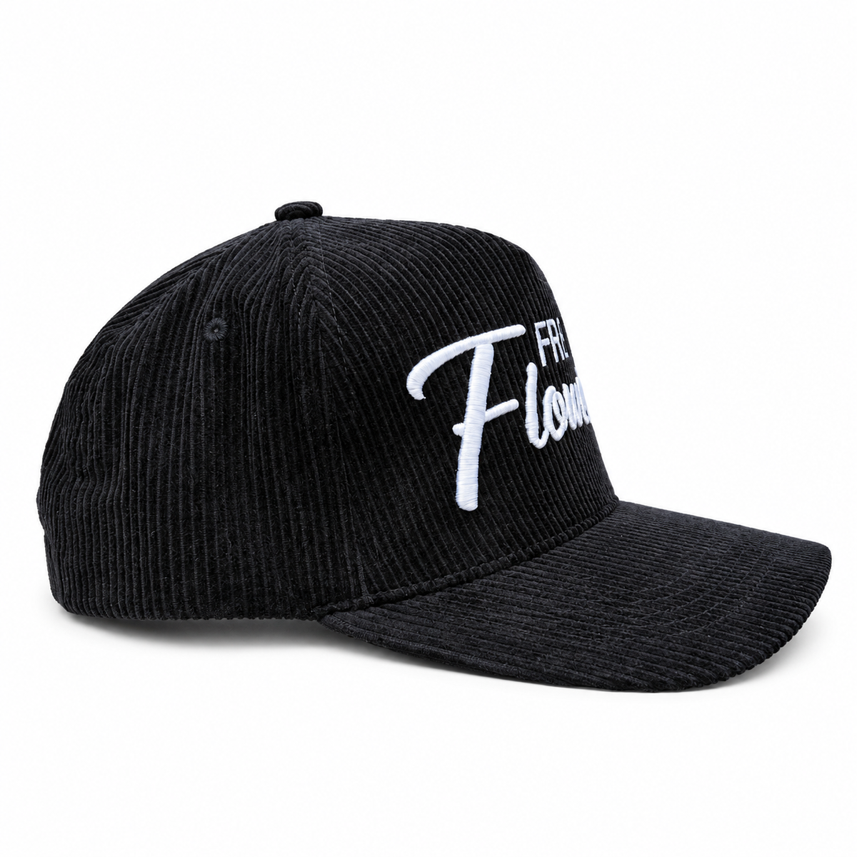 Friends Flowers Corduroy Snapback Black