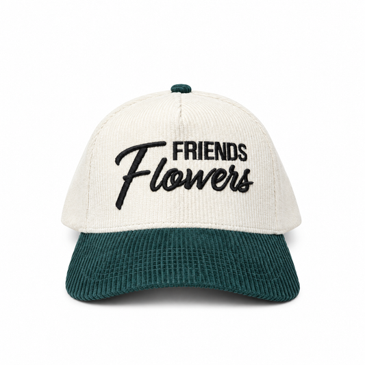 Friends Flowers Corduroy Snapback Natural/Green