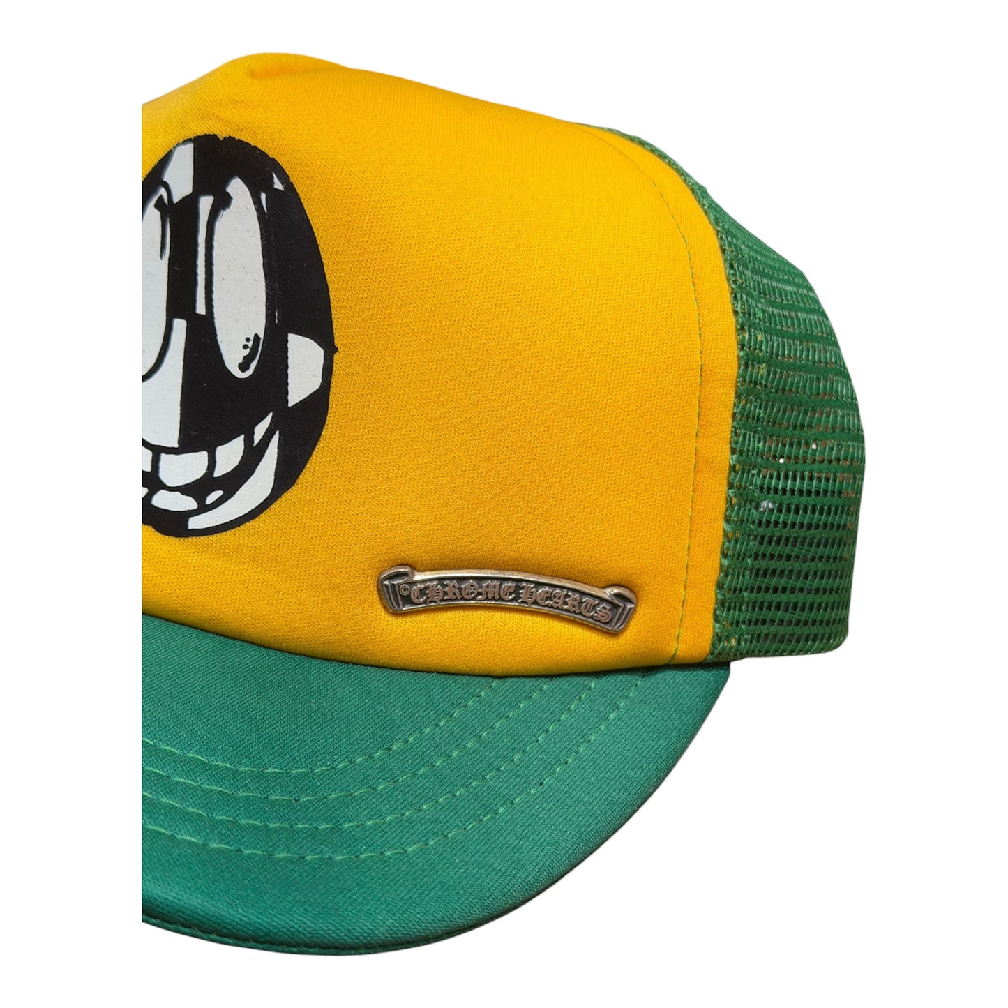 Chrome Hearts Matty Boy Logo Patch Trucker Hat Green/ Yellow Pre-owned