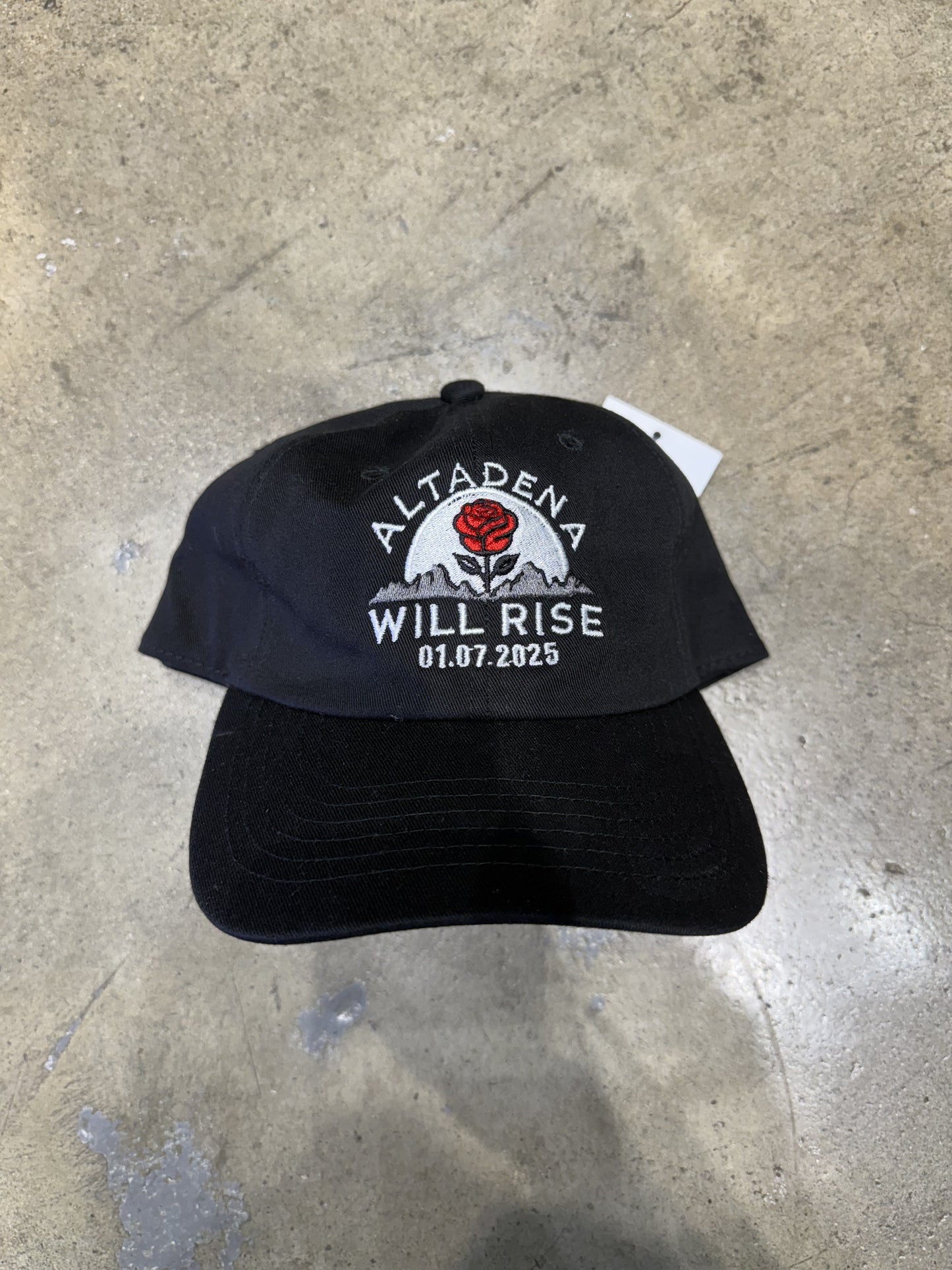 Wolf Collection Altadena Will Rise Dad Hat Adjustable Black