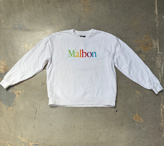 Malbon x Beams Crewneck White Medium (Pre-Owned)