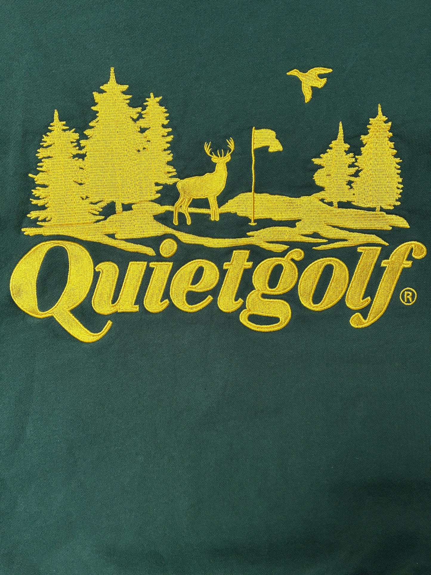 Quiet Golf Club Deer Crewneck Green Large (Pre-Owned)