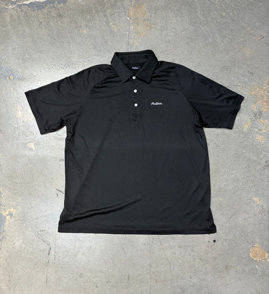 Malbon Script Logo Golf Performance Polo Black XL (Pre-Owned)