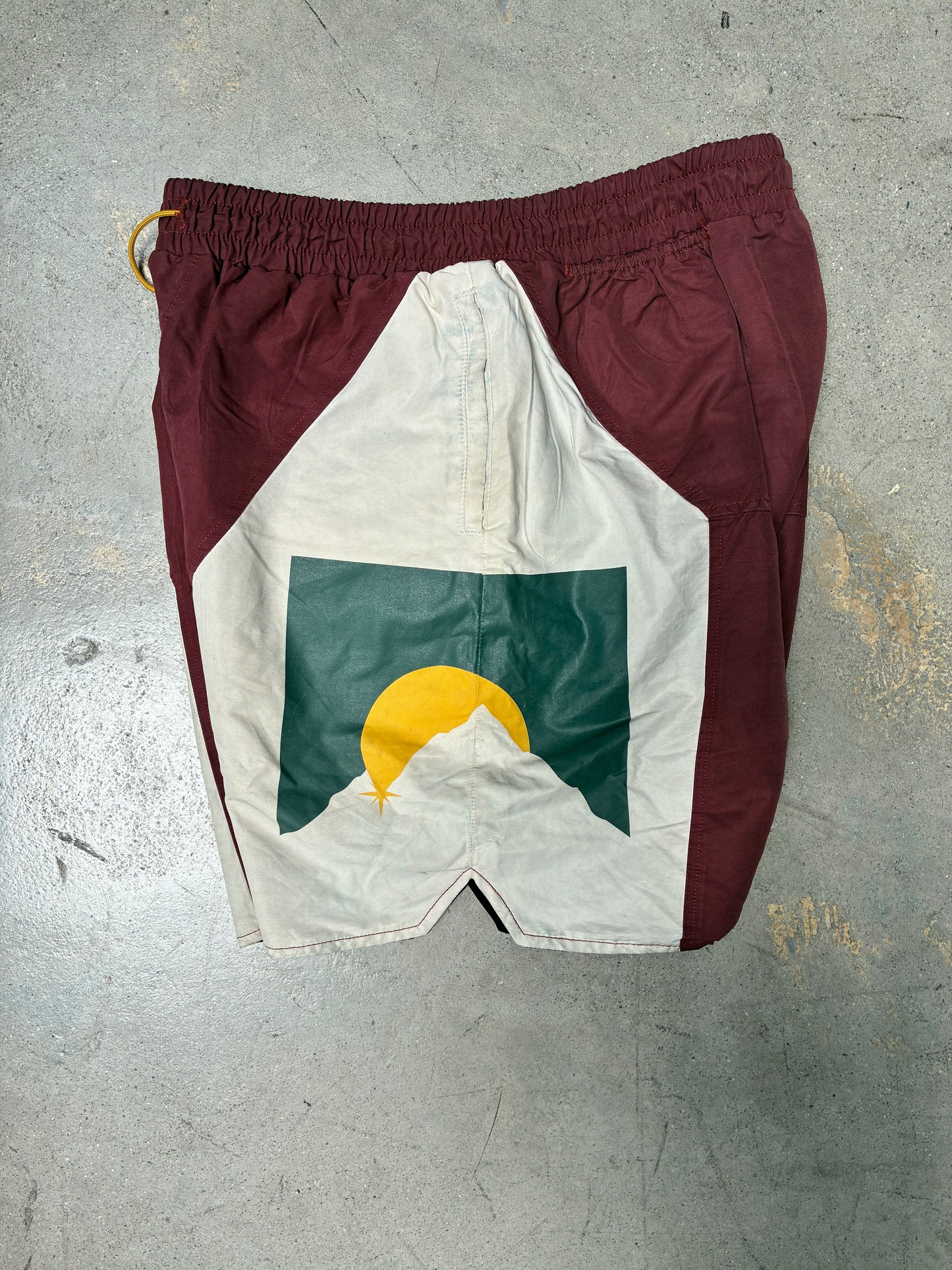 Rhude World Championship Shorts Burgundy/White Large (Pre-Owned)