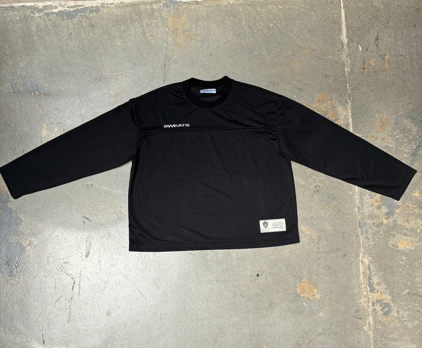 Sweats Collective Mesh Long-Sleeve Jersey Shirt Black (Medium) (Pre-Owned)