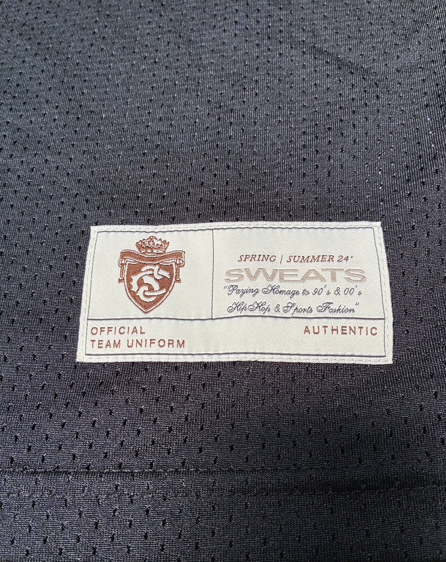 Sweats Collective Mesh Long-Sleeve Jersey Shirt Black (Medium) (Pre-Owned)