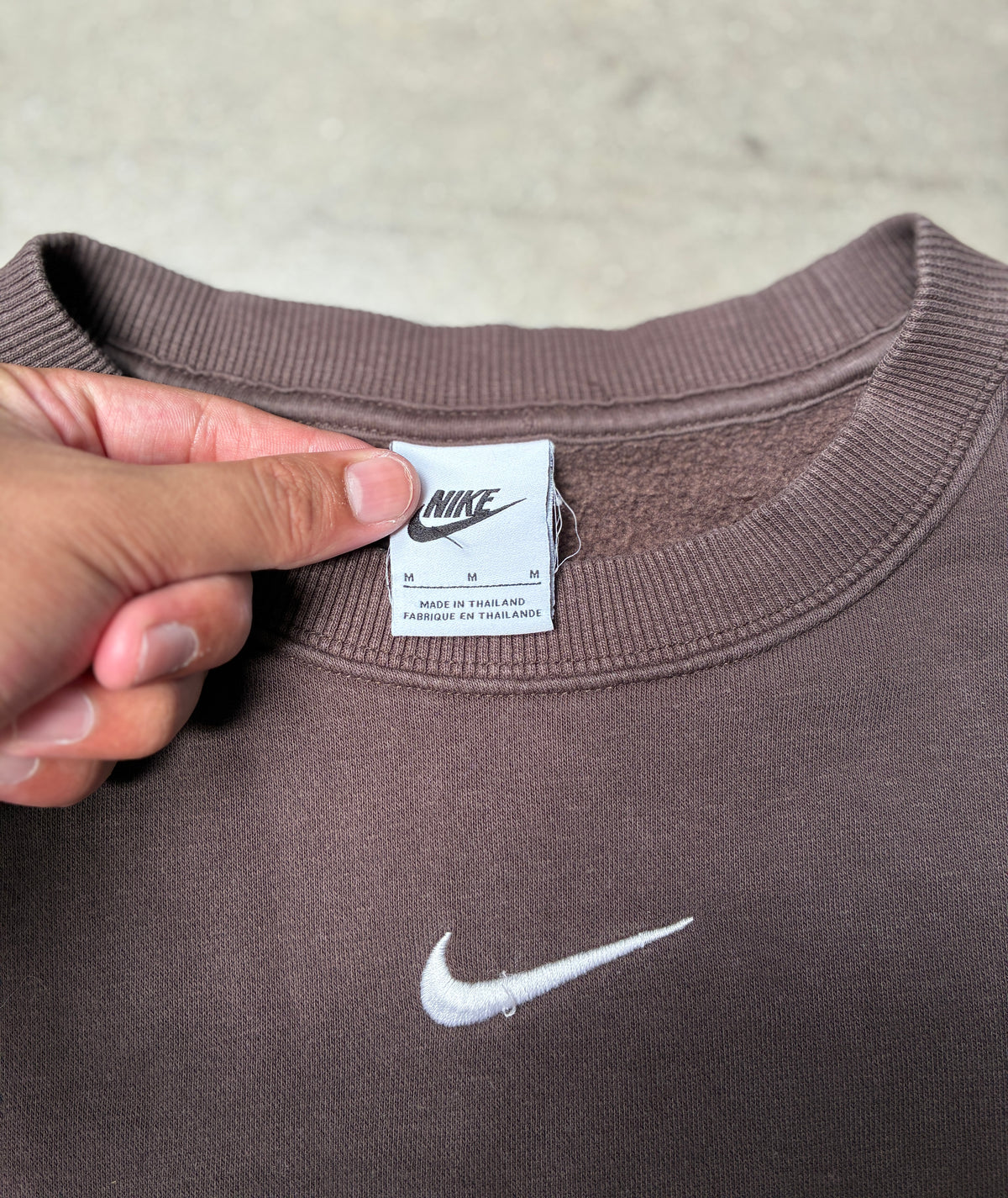Vintage Nike Center Logo Crewneck Brown (Medium) (Pre-Owned)