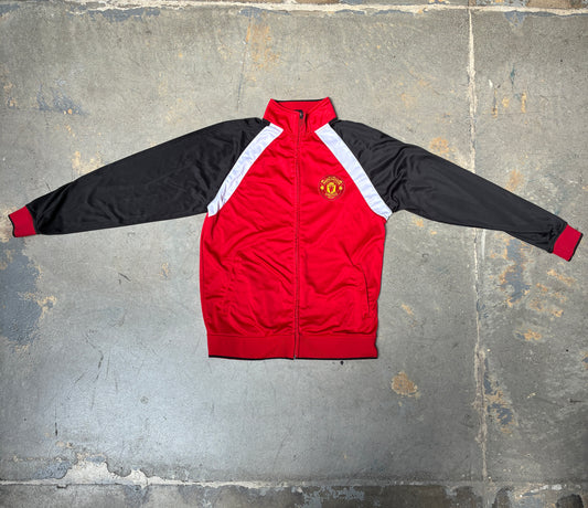 Manchester United Track Jacket Zip-Up Black/Red/White (Large) (Pre-Owned)