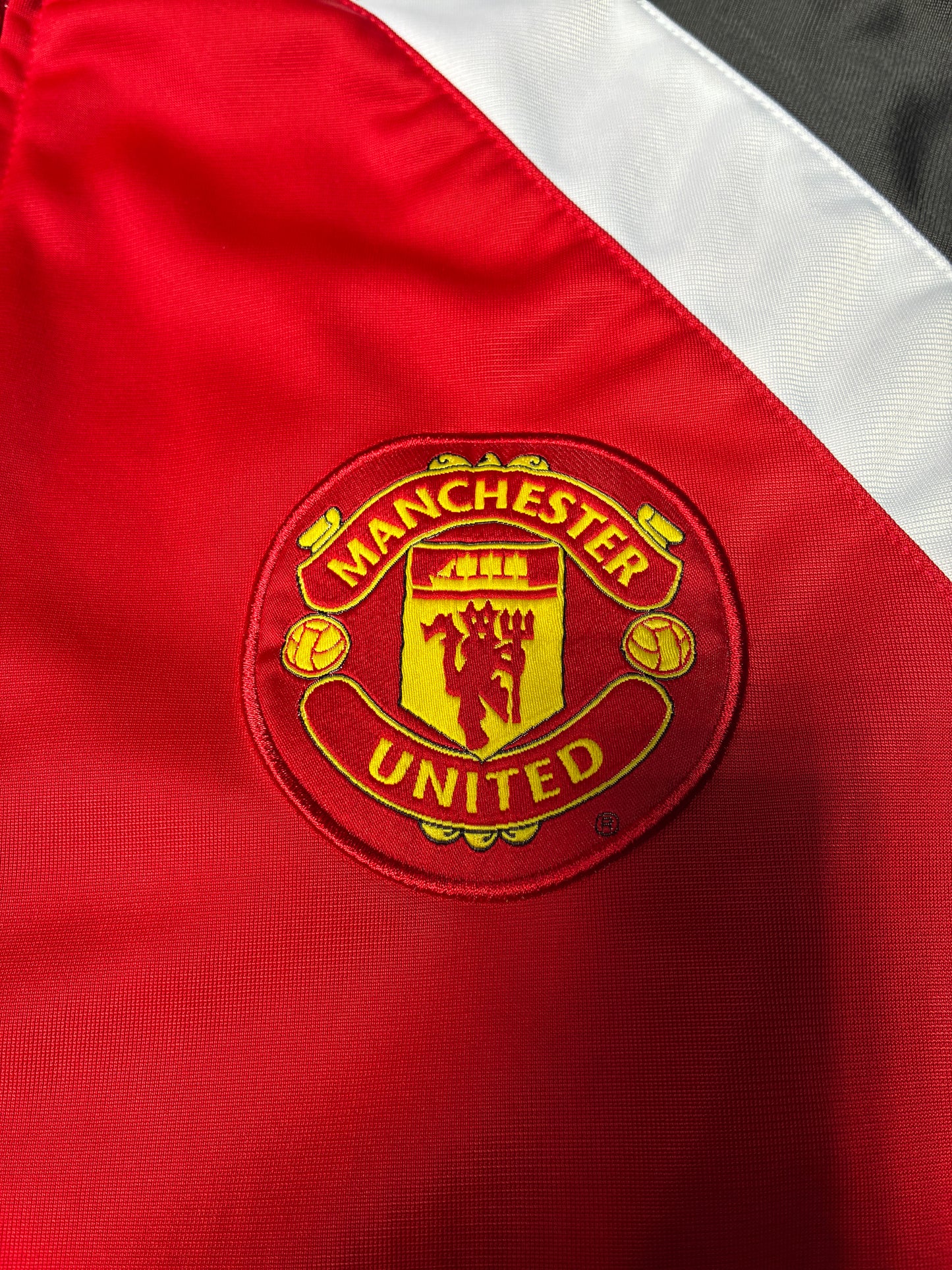 Manchester United Track Jacket Zip-Up Black/Red/White (Large) (Pre-Owned)