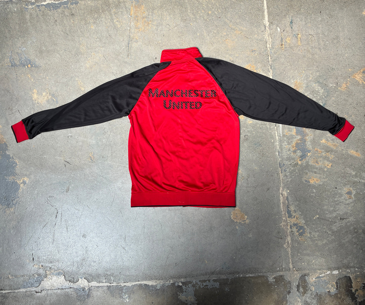 Manchester United Track Jacket Zip-Up Black/Red/White (Large) (Pre-Owned)