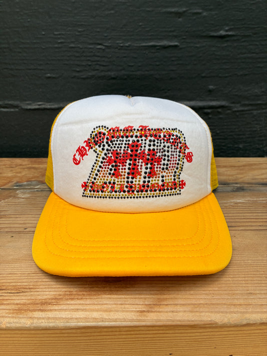 Chrome Hearts Custom King Taco x La Sainte Air Trucker Hat Yellow