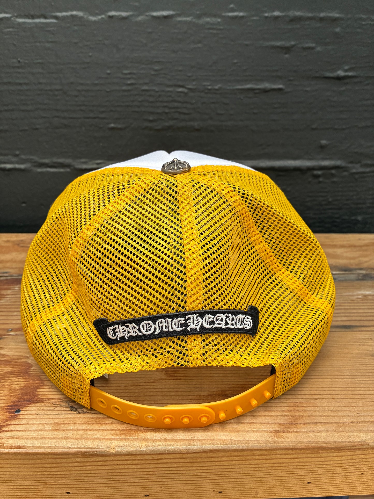 Chrome Hearts Custom King Taco x La Sainte Air Trucker Hat Yellow