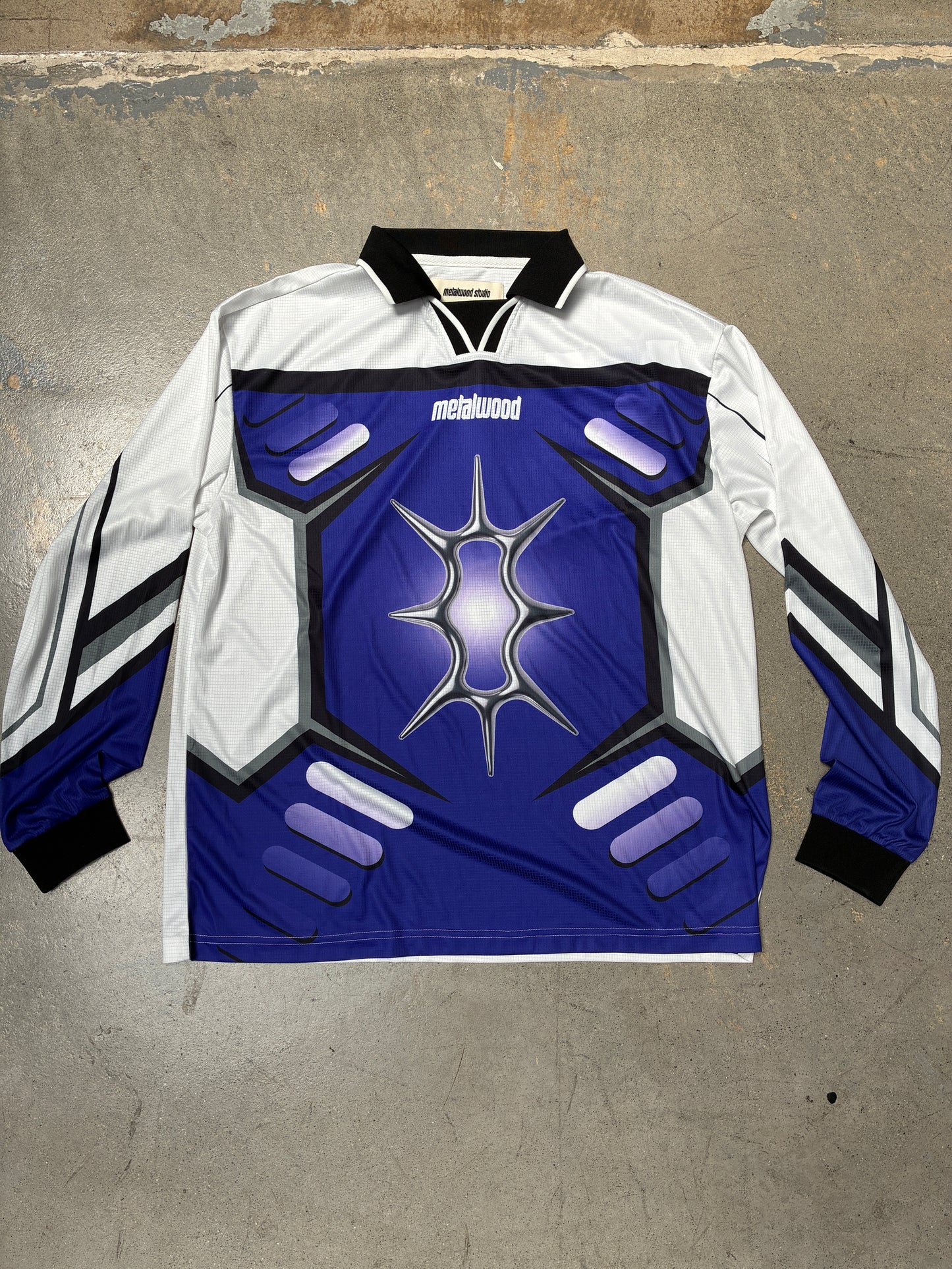 Metalwood Studio X-Games L/S Jersey White/Purple (Large)